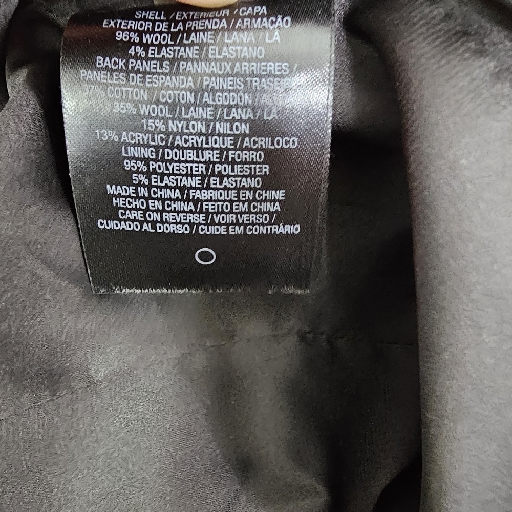 Elie Tahari snap button two-tone gray wool blazer size 8 - Picture 13 of 14